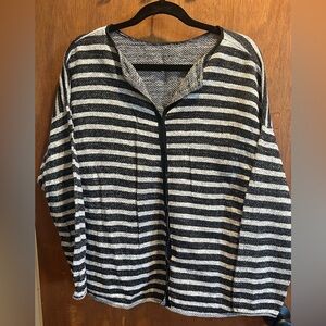 Black and White Striped Sweater